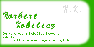 norbert kobilicz business card